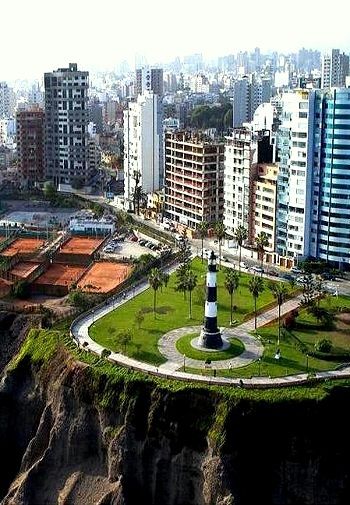 Miraflores, Lima, Peru. Miraflores is a district of Lima. Known for its shopping areas, gardens, flower-filled parks and beaches, it is one of the upscale districts that make up the city of Lima.    RESPONSible Travel Peru www.responsibletravelperu.com Miraflores Lima Peru, Verde Lima, Inca Trails, Travel Company, Peru Travel, Lima Peru, Travel South, South America Travel, Light House