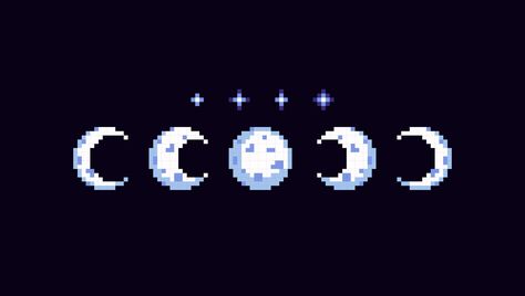 pixel art moon phases icon isolated on white background Pro Pixel Moon Art, Moon Phases Pixel Art, Celestial Pixel Art, Space Pixel Art, Pixel Moon, Moon Pixel Art, Moon Widget, Moon Stages, Moon Vector