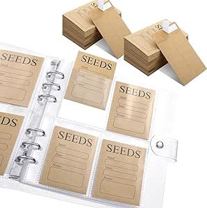 Seed Storage Organizers 80 Resealable Sealing Seed Envelopes Garden Seed Organization Binder. #affiliate Seed Organization, Seed Collecting, Seed Saving Envelopes, Seed Envelopes, Organization Binder, Pocket Garden, Seed Storage, Storage Organizers, Girls Diary