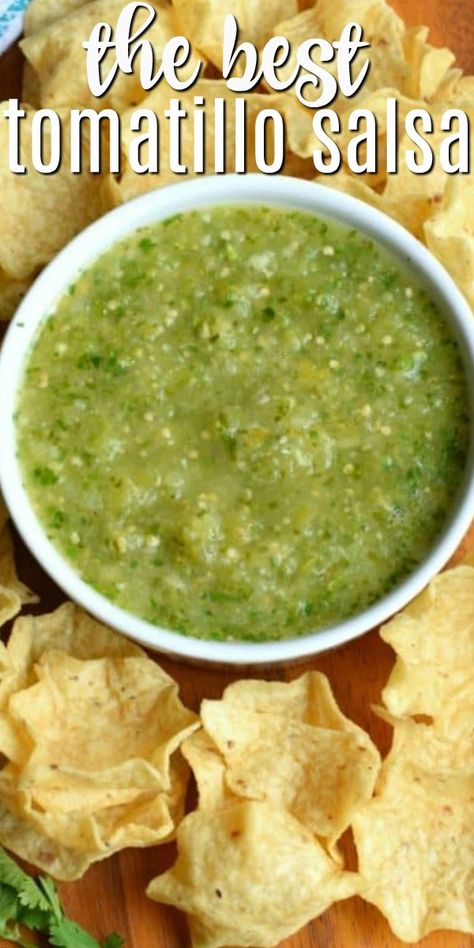 Tomatillo Salsa Recipe, Roasted Tomatillo Salsa, Salsa Verde Recipe, Roasted Tomatillo, Verde Recipe, Burger Sliders, Tomatillo Salsa, Breakfast And Brunch, Green Salsa