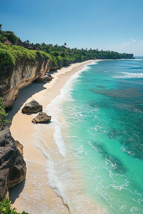 Relax on the Beaches of Bali, Indonesia🏖️ Summer is the perfect time to visit Bali for its beautiful beaches, vibrant culture, and stunning sunsets. Enjoy surfing, snorkeling, and exploring tropical landscapes. 🌿🌊 #BaliBeaches #SummerTravel #Indonesia #TropicalParadise Bali Landscape, Bali Summer, Visit Bali, Tropical Landscapes, Summer Beach Pictures, Pansy Parkinson, Bali Beach, Bali Vacation, Bali Beaches