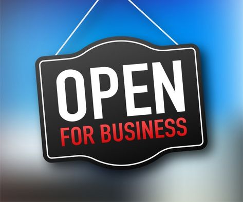 Open for business sign. Premium Vector | Premium Vector #Freepik #vector #background #business #sale #restaurant Open For Business Sign, For Business Logo, Create A Business Logo, Christian Quotes Images, Logo Online Shop, Sign Business, Business Ideas Entrepreneur, Business Stock Photos, Open Signs