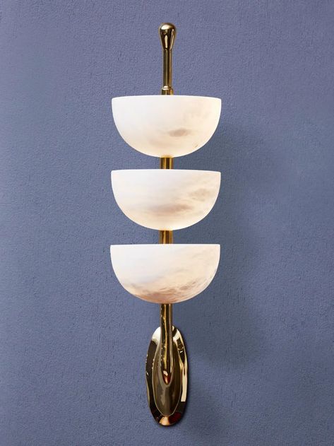 For Sale on 1stDibs - Set of 2 sconces in alabaster cups and gilt bronze supports, each sconce has six sockets. Could be sold by pair, creation Galerie Glustin, limited to 12 Art Deco Wall Lights, Bronze Sconces, Wall Scones, Mirror Design Wall, Modern Wall Lights, French Art Deco, Marble Design, Mirror Designs, Light Wall