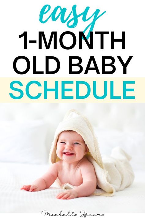 An easy and realistic 1 month old baby schedule with useful tips! Baby Schedule Newborn, 11 Month Old Baby, Baby Language, Gentle Sleep Training, 1 Month Baby, 7 Month Old Baby, One Month Baby, Baby Samples, Newborn Schedule