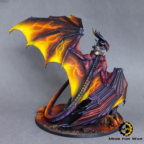 Blue Dragon Miniature, Dragon Miniature Painting, Warhammer Dragon, Dragon Project, Dnd Crafts, Stormcast Eternals, Creature Inspiration, Dragon Miniatures, Miniatures Painting