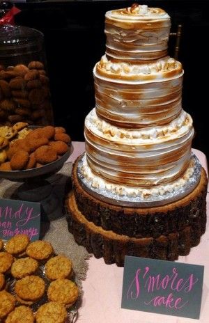 Trend Alert! S'mores wedding cakes are a thing, people. We can all die happy now. #wedding #trends #cakes #weddingcakes #smores Smores Cake, Creative Cake Decorating, Ooey Gooey, Cake Flavors, Grooms Cake, Wedding Cake Designs, S Mores, Creative Cakes, Let Them Eat Cake