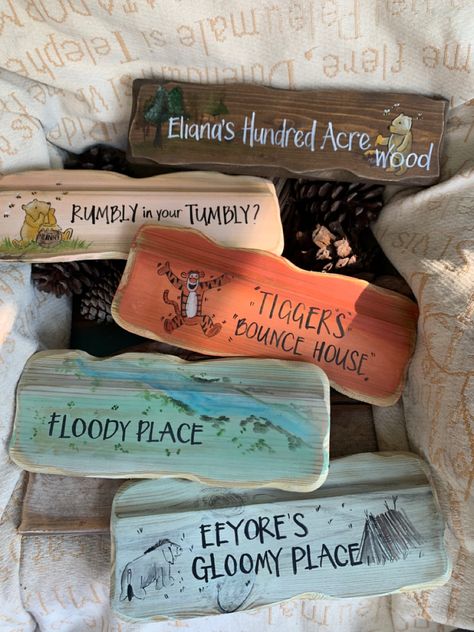 Diy Hundred Acre Wood Sign, Hundred Acre Woods Nursery, Hundred Acre Wood Sign, Diy Winnie The Pooh, 100 Acre Wood, Leaky Cauldron, Childrens Bedroom Decor, Wood Nursery, The Burrow