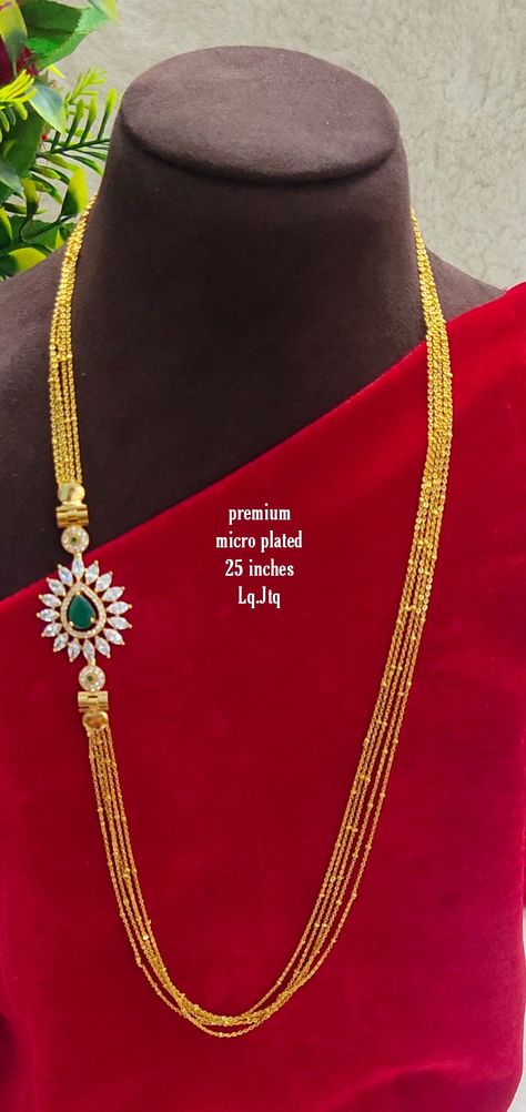 Double Step Gold Haram, Muvala Haram Long Chain Designs, Black Thread Kasu Mala, Chandra Haram With Side Pendant, Mullai Mottu Haram, Kasula Haram, Chandra Haram, One Gram Gold Jewellery, Mango Haram