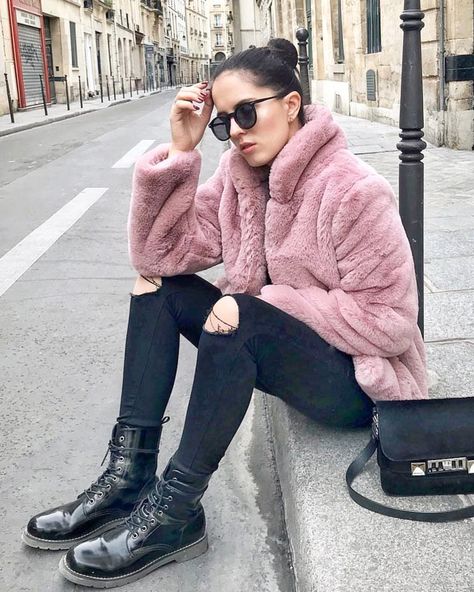 Fur jacket outfit