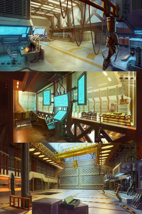 Technology House, Cyberpunk Interior, Concept Art Landscape, Scifi Environment, Scifi Interior, Spaceship Interior, Sci Fi Environment, House Architecture, Interior Concept