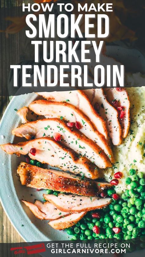 Easy Maple Glazed Smoked Turkey Tenderloin Recipe - Girl Carnivore Smoked Turkey Tenderloin, Grilled Turkey Tenderloin, Turkey On The Grill, Lemon Chicken Marinade, Turkey Tenderloin Recipes, Easy Turkey Recipes, Herb Turkey, Turkey Tenderloin, Carnivore Recipes