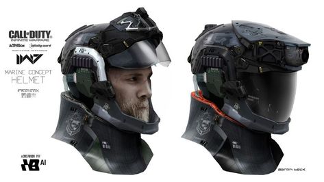 The Art Of Call Of Duty: Infinite Warfare Call Of Duty Concept Art, Soldier Concept, Cod Infinite Warfare, Sci-fi Helmet, Call Of Duty Infinite Warfare, Soldier Helmet, Call Of Duty Infinite, Futuristic Helmet, Helmet Concept