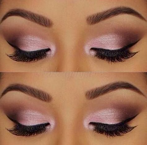 Rosa Make-up, Wedding Hairstyles And Makeup, Pink Eye Makeup, Makeup Tip, Smokey Eyeshadow, Smokey Eye For Brown Eyes, Smink Inspiration, Beauty Make-up, Makijaż Smokey Eye