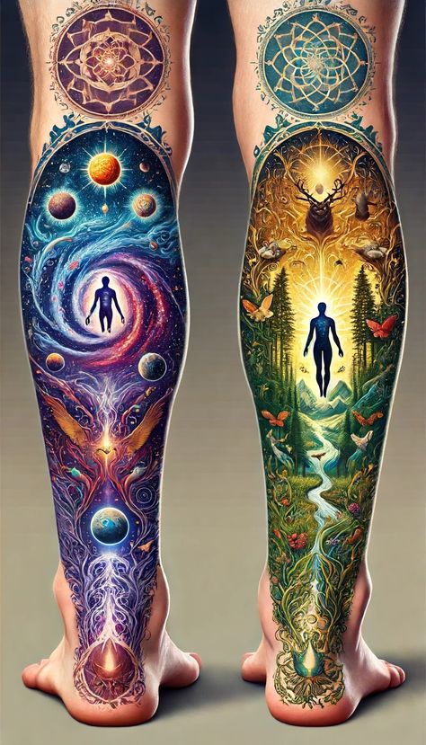 Astral Tattoos, Color Tattoo For Men, Breathtaking Tattoos, Infinity Tattoo With Feather, Warrior Tattoo Sleeve, Indian Feather Tattoos, Shoulder Cap Tattoo, Colored Tattoo Design, Tattoos Pinterest