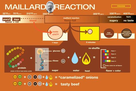 Chemistry of Maillard Reaction                              … Molecular Gastronomy Recipes, Food Chemistry, Maillard Reaction, Studying Food, Molecular Gastronomy, Food Science, Chemical Reactions, Recipe Steps, Flavored Water