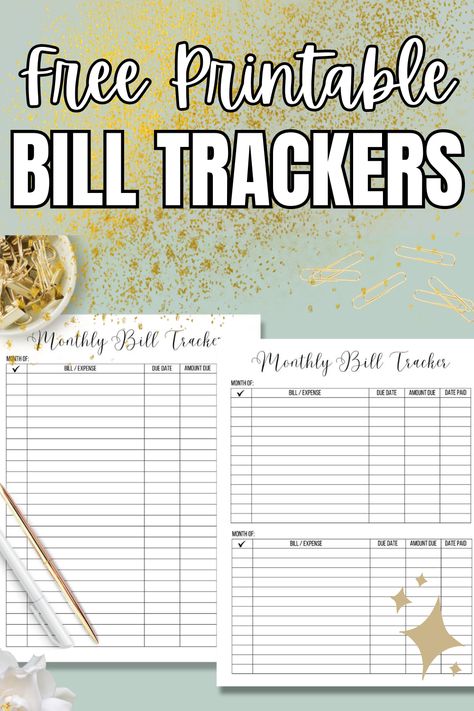 Looking for a free way to log and track your monthly bills? Grab one of these free printable monthly bill trackers! Keep track of your bills, due dates, payment amounts, and mark them off your list once done. A bill payment log is an excellent financial resource to stay on top of those monthly olblogations. Bill Tracking Printable Free, Best Way To Keep Track Of Bills, Monthly Bills Printable Free, Printable Bill Organizer Free, Bill Calendar Printable Free, Bill Planner Printable Free, Bill Payment Tracker Printables Free, Free Bill Tracker Printable, Bill Tracker Free Printable