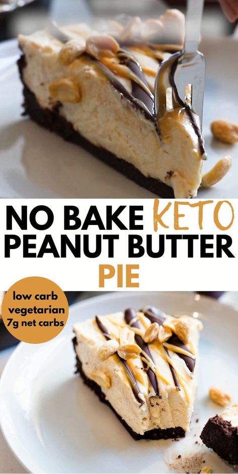 Keto Peanut Butter Pie, No Bake Peanut Butter Pie, Easy Peanut Butter Pie, Keto Quiche, Sugar Free Peanut Butter, Keto Peanut Butter, No Bake Peanut Butter, Breakfast Low Carb, Postre Keto