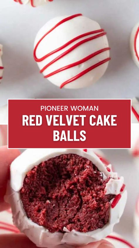 Pioneer Woman’s Irresistible Red Velvet Cake Balls Recipe Red Velvet Balls, Red Velvet Cake Pops Recipe, Christmas Cake Balls, Cake Balls Recipe, Red Velvet Cake Balls, Red Velvet Cake Pops, Cake Ball Recipes, Cream Cheese Ball, Red Velvet Recipes