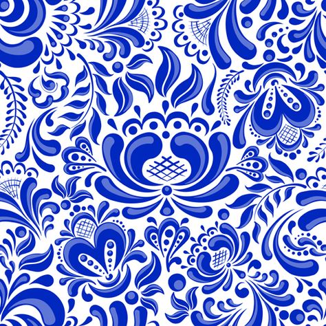 Chinese blue and white seamless pattern vector 02 - Vector Pattern ... Talavera Art, Talavera Pattern, Old Vases, 카드 디자인, Vase Shapes, Blue Pottery, Wall Vase, Chinese Patterns, Modern Vase