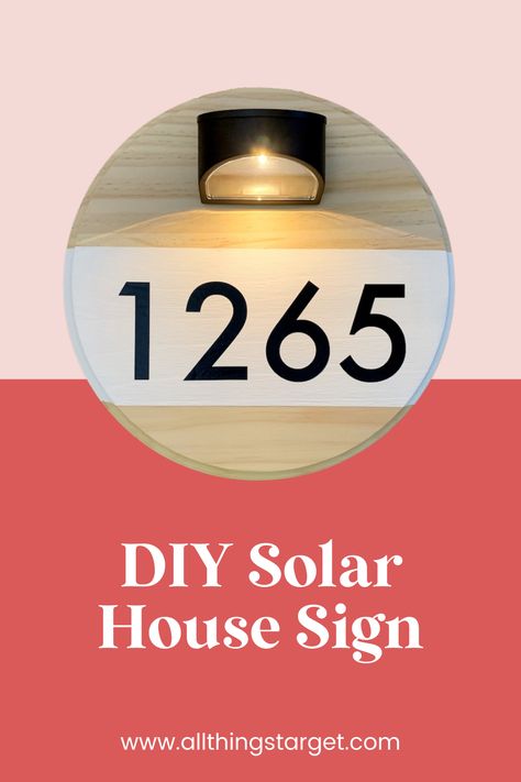 Diy Address Sign Ideas, Diy Address Sign, Solar House Lights, Solar House Numbers, House Numbers Diy, Solar Lights Diy, Sign Installation, House Address Sign, Solar Power House