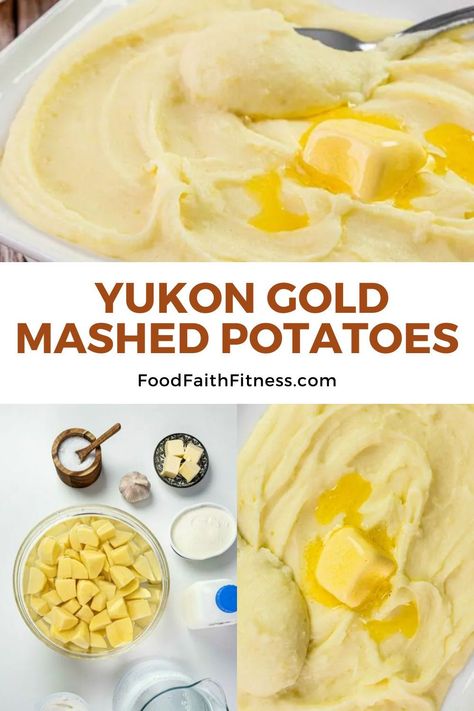 Learn the secrets to perfect Yukon Gold mashed potatoes! Avoid overcooking and maintain that creamy texture. Get tips on boiling, mashing, and adding flavorful ingredients like garlic, cream cheese, and sour cream. Mashed Gold Potatoes Recipe, Gold Potatoes Mashed, Yellow Mashed Potatoes Recipes, Gold Mashed Potatoes Recipe, Yukon Gold Potato Recipe, Golden Mashed Potatoes, Gold Mashed Potatoes, Yukon Gold Mashed Potatoes, Garlic Cream Cheese