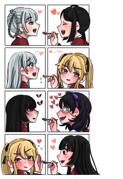 Yandere Yuri, Kakegurui Yuri, Gambling School, Yuri Comics, Tous Les Anime, Yuri Manga, Yuri Anime, Manga Anime One Piece, Anime Girlxgirl