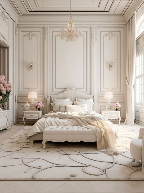 Classic Royal Bedroom Design, Luxury Bedroom Master Romantic Interior Design, Elegant Bedroom Ideas Classy, Royal Luxury Bedroom Design, Royal Bedroom Design, Royal Bedroom, Fancy Bedroom, Luxury Room Bedroom, Luxury Bedroom Design