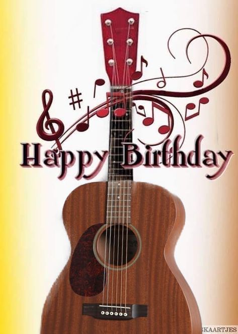 Happy Birthday With A Guitar, Son Birthday Quotes, Music Cards, Happy Birthday Black, Birthday Greetings Friend, Happy Birthday Art, Happy Birthday Greetings Friends, Happy Birthday Photos, Happy Birthday Funny