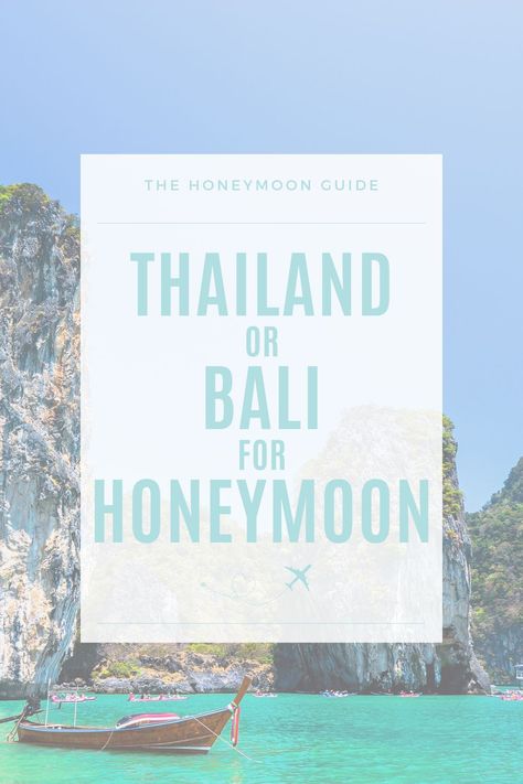 These two heavenly Southeast Asia destinations are perfect for honeymoon but how do you know which is better for honeymoon | Bali Honeymoon | Thailand Honeymoon | The Honeymoon Guide Southeast Asia Honeymoon, Honeymoon Thailand, Asia Honeymoon, Vietnam Honeymoon, Sri Lanka Honeymoon, Japan Honeymoon, Thailand Honeymoon, Bali Honeymoon, Honeymoon Vacations