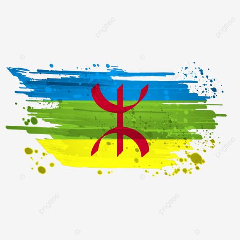 Amazigh Flag, Flag Clipart, Grunge Png, Graphic Identity, Grunge Style, Canada Flag, Transparent Background, Flag, For Free