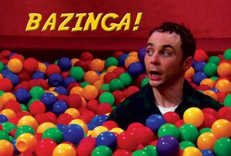 Big Bang Theory, Sheldon, Flash, Bazinga, catchphrase, balls, ball pit, humor, classic prank The Bigbang Theory, Jim Parsons, Sheldon Cooper, Ball Pit, Nerd Alert, Big Bang Theory, Laughing So Hard, Music Tv, Big Bang