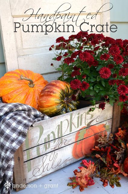 Pumpkins And Gourds, Hand Painted Pumpkin, Image Halloween, Rustic Fall Decor, Fall Deco, Autumn Decorating, Diy Outdoor Decor, Fall Front Porch, Fall Decorating Ideas