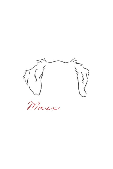 Dog Tattoo On Ribs, Dog Inspired Tattoos Simple, Spaniel Ears Tattoo, Dog Line Drawing Simple, Dog Siloute Tattoo, Simple Golden Retriever Tattoo, Border Terrier Tattoo, Cockapoo Tattoo Outline, Dog Minimal Tattoo