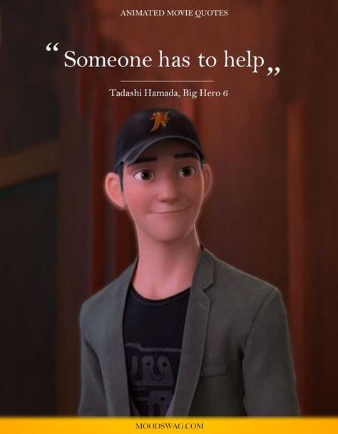 Top 15 Amazing Animated Movie Quotes in 2019- Moodswag Quotes Kung Fu Panda, Animated Movie Quotes, Big Hero 6 Quotes, Pixar Quotes, Movie Character Quotes, Black Color Hairstyles, Being There For Someone Quotes, Movie Quotes Inspirational, Tadashi Hamada