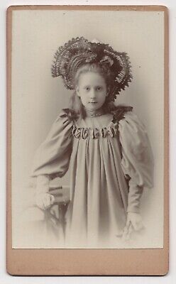 ANTIQUE CDV CIRCA 1890s CUTE LITTLE GIRL IN FANCY DRESS & HAT M. MANLEY  | eBay Fashion Organization, Dress Hat, Fashion Catalogue, Antique Photos, Dress Hats, Fancy Dress, Doll Clothes, Kids Fashion, Art Collection