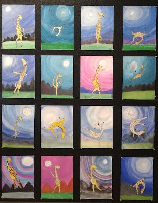 a faithful attempt: Giraffe's Can't Dance paintings Giraffes Cant Dance, Insect Crafts, Literacy And Numeracy, Directed Drawing, Dance Paintings, Student Drawing, Art Lessons Elementary, Coloured Pencils, Dance Art