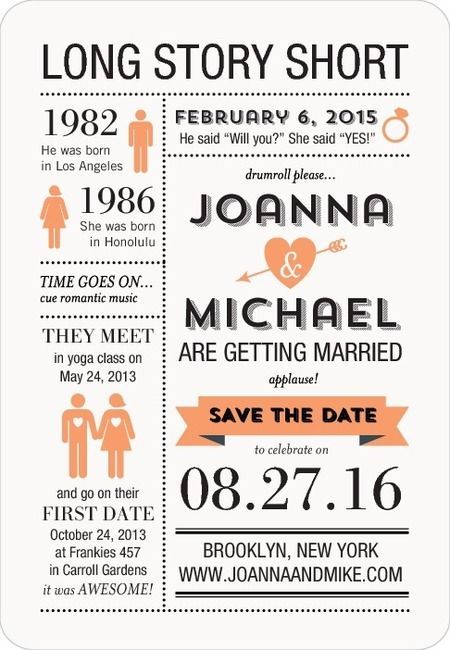 Wedding Info, Long Story Short, Carton Invitation, Long Story, Save The Date Magnets, Save The Date Invitations, Wedding Stationary, Here Comes The Bride, Wedding Saving