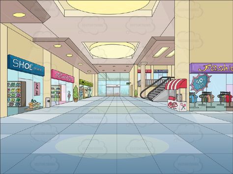 Shopping Mall Background, Shopping Background, Mall Background, Anime Shopping, Shopping Mall Interior, Episode Interactive Backgrounds, Comic Book Layout, Inside Shop, Anime City