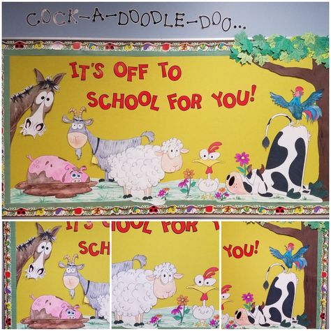 Farm Theme Bulletin Board, Farm Bulletin Board Ideas, Farm Classroom Theme Decor, Farm Bulletin Board, Theme For Classroom, Farm Classroom Theme, Bulletin Board Wall, Farm Classroom, Classroom Theme Decor