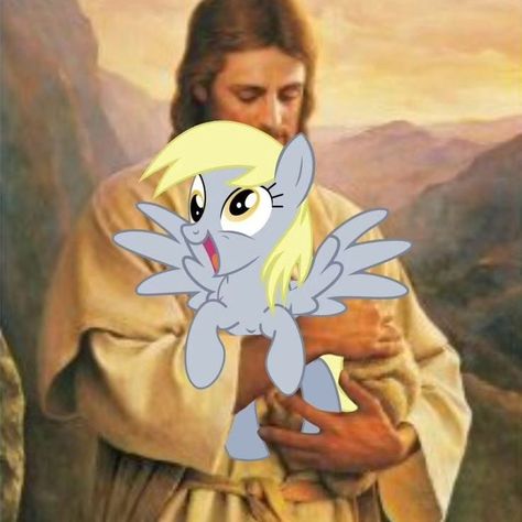 Derpy Hooves, Being Held, Jesus, Angel