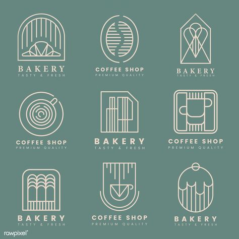 Pastry Shop Logo, Coffee And Pastry, Pastry Logo, Patisserie Design, Cafe Logo Design, Tipografi 3d, Baker Logo, Design Cafe, Retro Logo Design