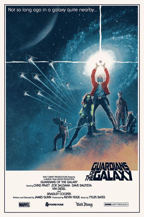 Guardians of the Galaxy Vol. 1 Star Wars inspired poster design Stark Tower, Marvel Movie Posters, Arte Nerd, Galaxy Movie, Avengers Film, Galaxy Poster, Marvel Posters, Alternative Movie Posters, Marvel Films