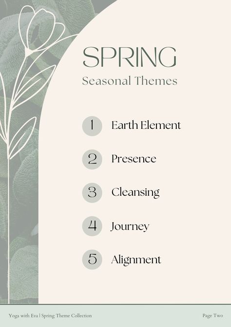 Spring yoga class themes to simplify your yoga class planning process Yoga Class Theme, Spring Yoga, Yoga Class Themes Ideas, Yin Yoga Class Themes, Restorative Yoga Class Themes, Yoga Class Themes Lesson Plans, Spring Equinox Yoga Sequence, Yoga Class Themes, Yoga Class Plan