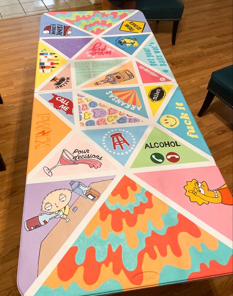 Rick And Morty Beer Pong Table, Customized Beer Pong Table, Beer Pong Diy Table, Alcohol Calling Beer Pong Table, 21st Beer Pong Table, Pink Whitney Beer Pong Table, A Few Shots Later Spongebob Pong Table, Easy Pong Table Ideas, Beer Table Painted