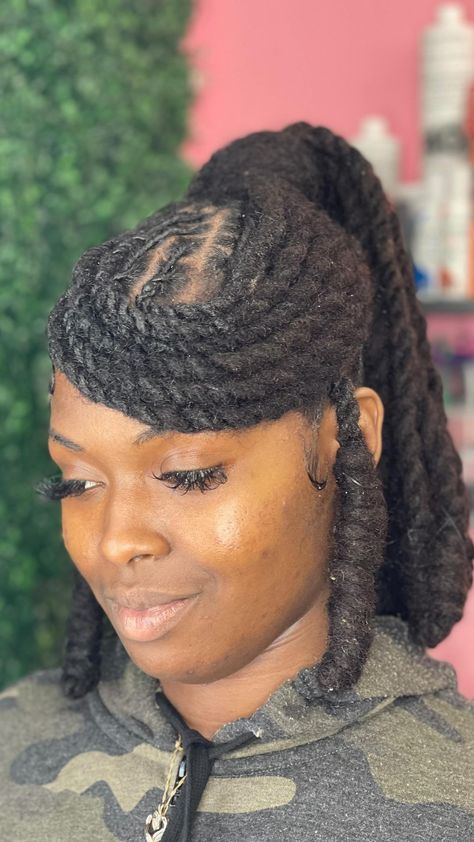 Loc Hairstyles With Swoop, Barbie Pony, Faux Locs Hairstyles, Hairstyle Inspo, Dread Hairstyles, Dope Hairstyles, High Ponytails, Locs Hairstyles, Loc Styles