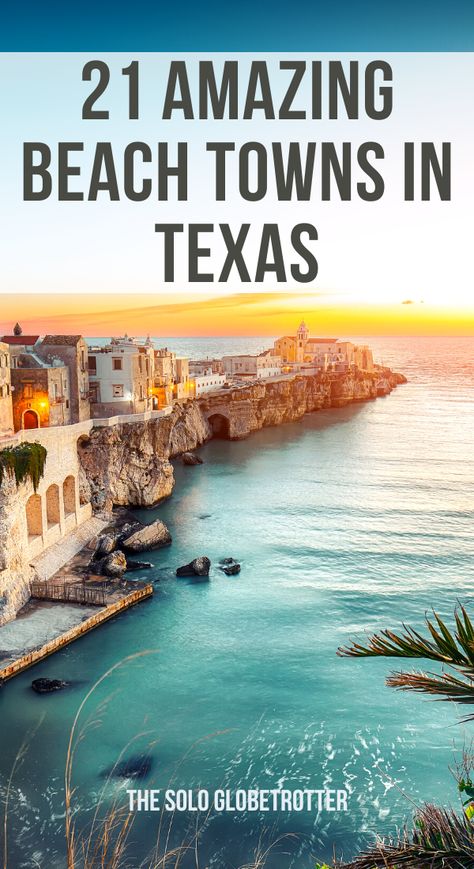 If you are looking for the best beach towns in Texas, you have come to the right place. The Lone Star State is blessed with a stunning coastline along the Gulf of Mexico, home to many beautiful beach towns.You can add these best coastal towns in Texas as quick day trip stops or a weekend beach getaway. Visit these towns on a road trip or on a warm winter holiday. In this post, I share all you need to know to plan a trip(or more) to the best beach towns in Texas. Texas Coast Vacation, Best Beach Towns To Live In Us, Matagorda Beach Texas, Gulf Of Mexico Beaches, Texas Beach Vacation, Beaches In Texas, Crystal Beach Texas, Best Beaches In Texas, Beach Vacation Spots