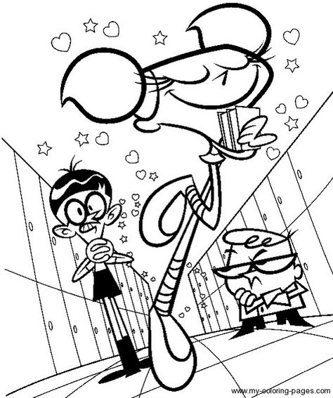 Cartoon Network Coloring Page Coloring Pages Cartoon Network, Cartoon Network Viejo, Dexters Lab, Dexter's Laboratory, 2000 Cartoons, Dexter Laboratory, 2000s Cartoons, Cartoon Coloring, Detailed Coloring Pages