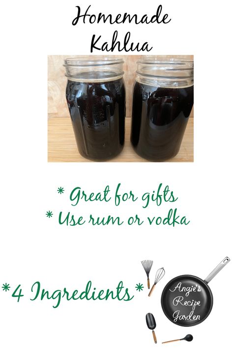 Homemade Kaluah Recipes Vodka, Kaluha Recipes, Kaluah Recipes, Homemade Liqueur, Homemade Liqueur Recipes, Kahlua Drinks, Coffee Liquor, Kahlua Coffee, Homemade Kahlua