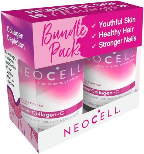 About this item A combination of Types 1 & 3 hydrolysed collagen peptides, Super Collagen + C provides some of the necessary building blocks for collagen production, including vitamin C to boost your cellular health Hydrolysed collagen improves the overall health of your skin, hair and nails, making you look and feel radiantly beautiful from the inside out. Neocell Super Collagen, Cellular Health, Nails Making, Skin Hair, Collagen Peptides, Collagen Production, Strong Nails, Hydrolyzed Collagen, Overall Health