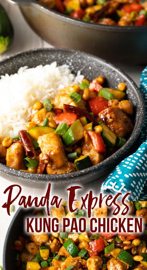 Our homemade Kung Pao Chicken tastes better than your favorite dish from Panda Express, and is made with simple ingredients that you can customize to your liking. Try this easy copycat recipe next time you're craving take out! #kungpaochicken #copycatrecipes #pandaexpressrecipe #pandaexpresskungpaochicken #howtomakekungpaochicken #aspicyperspective Panda Express Kung Pao Chicken Recipe, Panda Express Kung Pao Chicken, Panda Express Recipes, Kung Pao Chicken Recipe, Chicken Fresh, Weeknight Dinner Recipes Easy, Panda Express, Sauce For Chicken, Chicken Stuffed Peppers